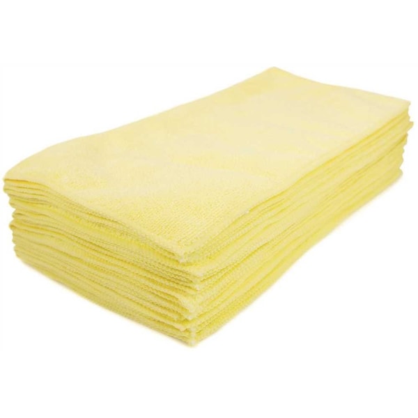 16 in. x 16 in. Premium Microfiber Cleaning Cloth, Yellow